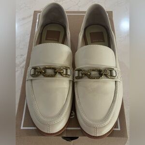Dolce Vita Reign Loafers, Ivory Leather, Sz 8, New in Box, Retail $139
